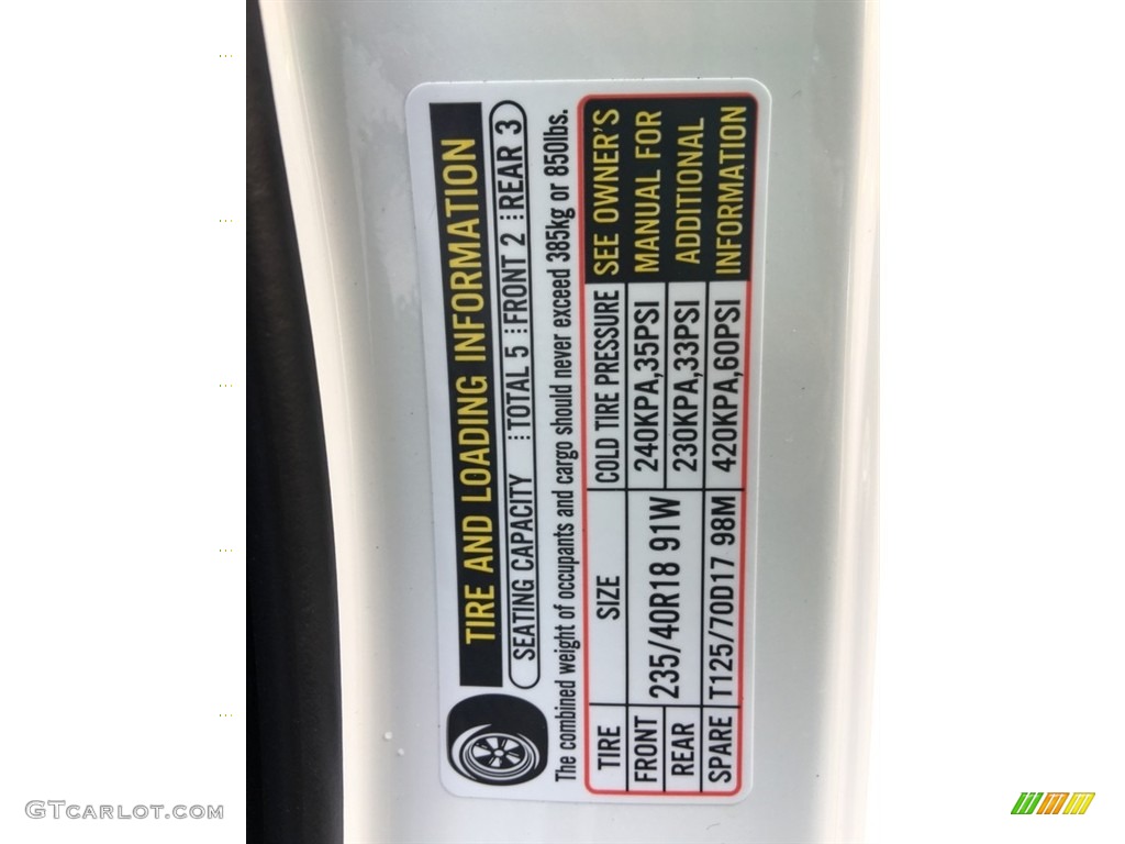2018 Honda Civic Sport Hatchback Info Tag Photos