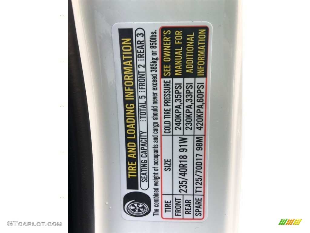 2018 Honda Civic Sport Hatchback Info Tag Photo #126624870