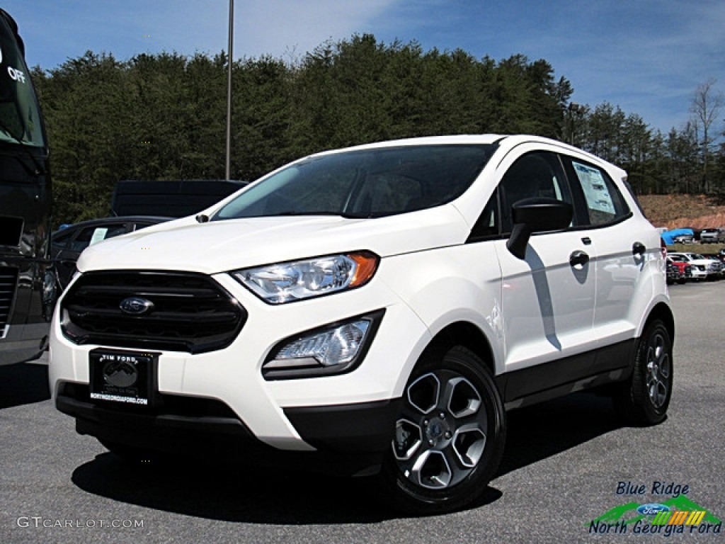 2018 EcoSport S - Diamond White / Medium Light Stone photo #1