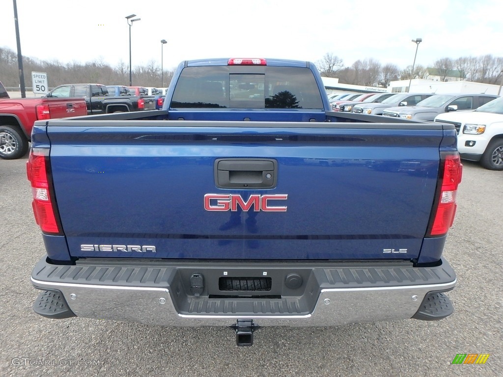 2018 Sierra 1500 SLE Double Cab 4WD - Stone Blue Metallic / Jet Black photo #6