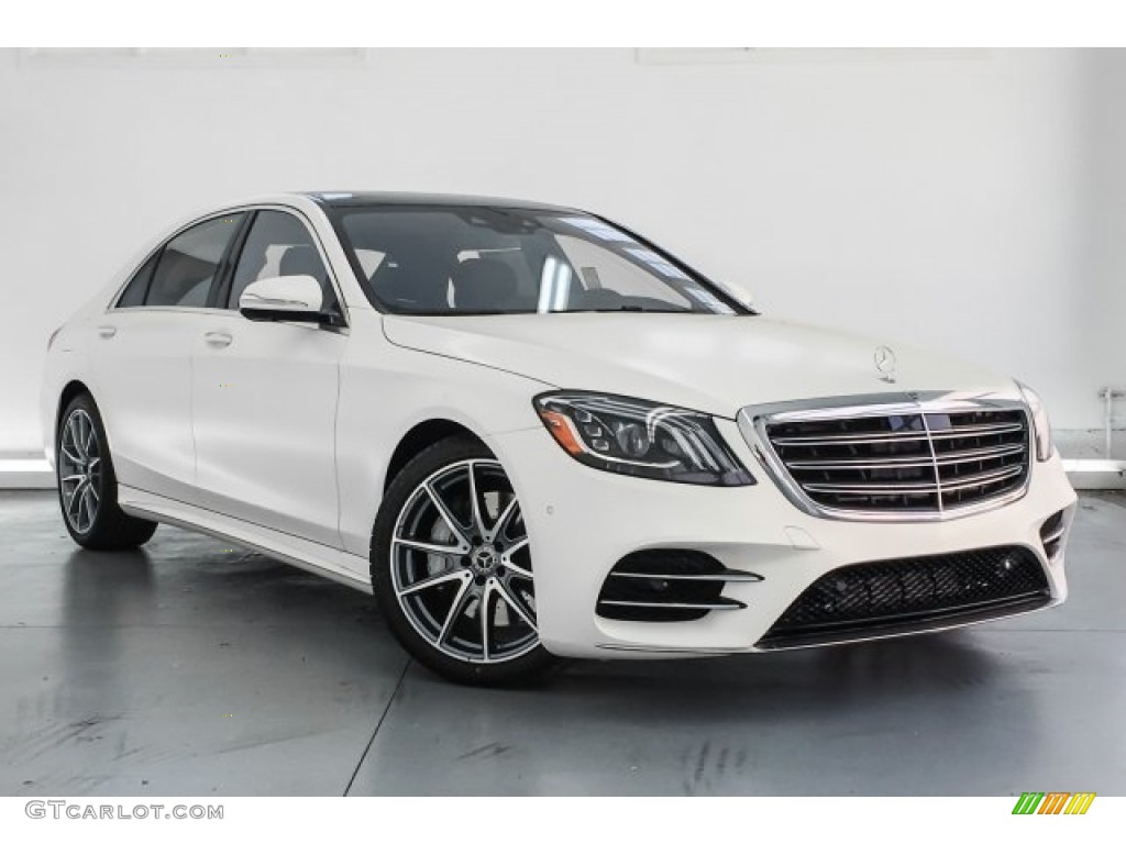 designo Cashmere White (Matte) 2018 Mercedes-Benz S 560 Sedan Exterior Photo #126628770