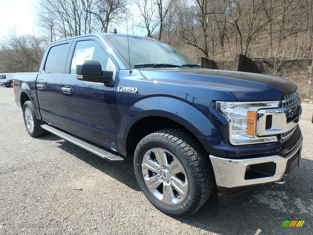 2018 F150 XLT SuperCrew 4x4 - Blue Jeans / Earth Gray photo #9