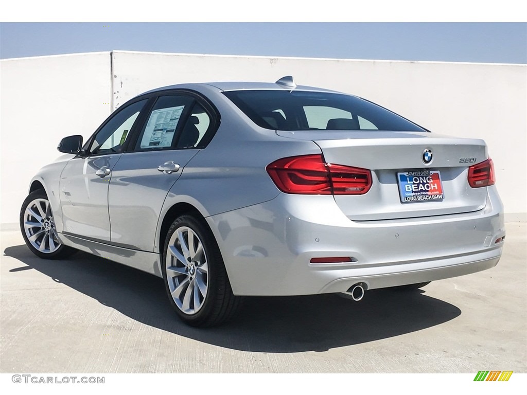 2018 3 Series 320i Sedan - Glacier Silver Metallic / Black photo #3