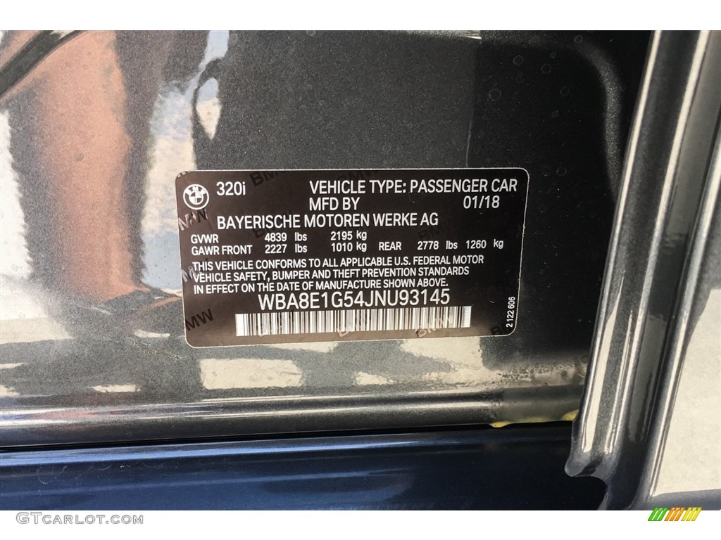 2018 3 Series 320i Sedan - Mineral Grey Metallic / Black photo #11