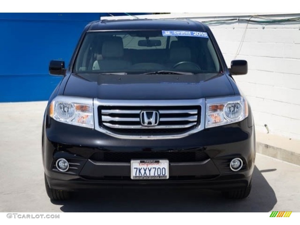 2015 Pilot EX-L - Crystal Black Pearl / Gray photo #7