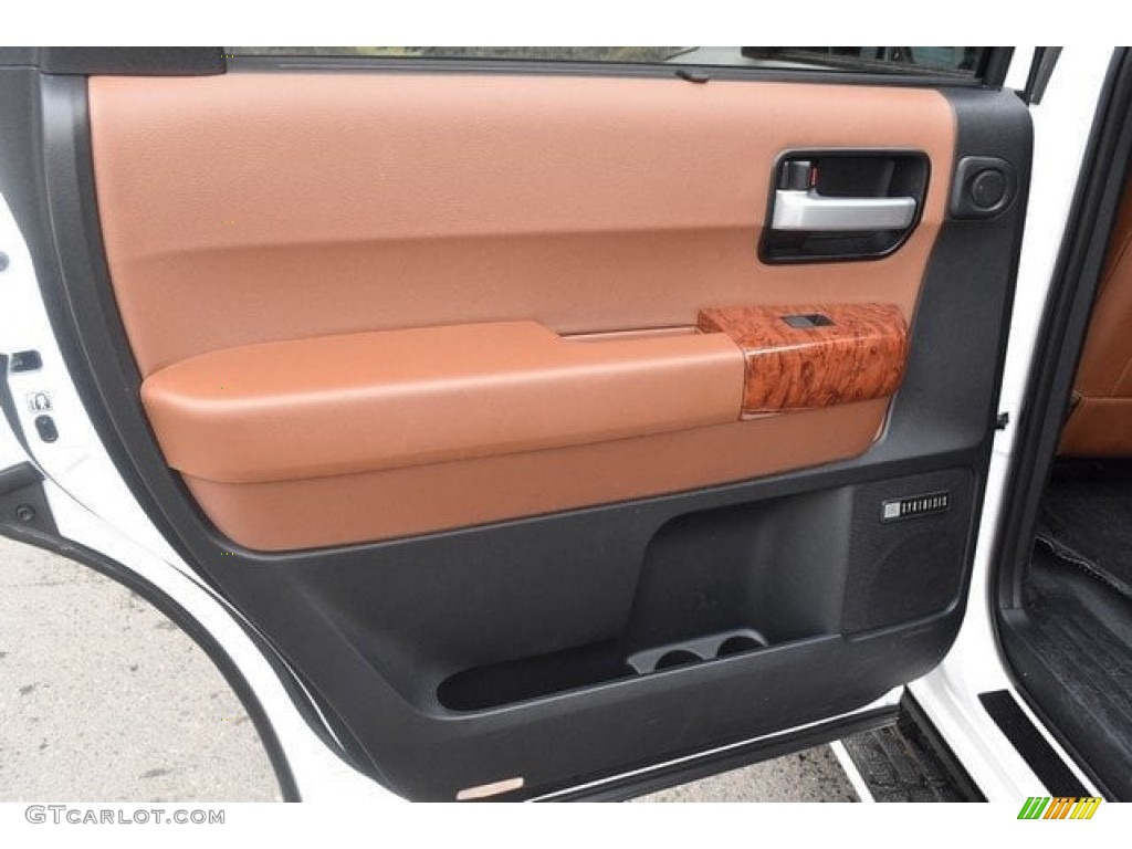 2018 Toyota Sequoia Platinum 4x4 Red Rock/Black Door Panel Photo #126635615
