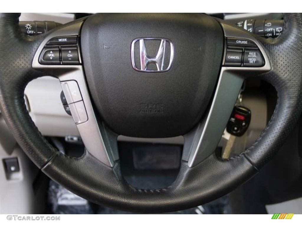 2015 Pilot EX-L - Crystal Black Pearl / Gray photo #14