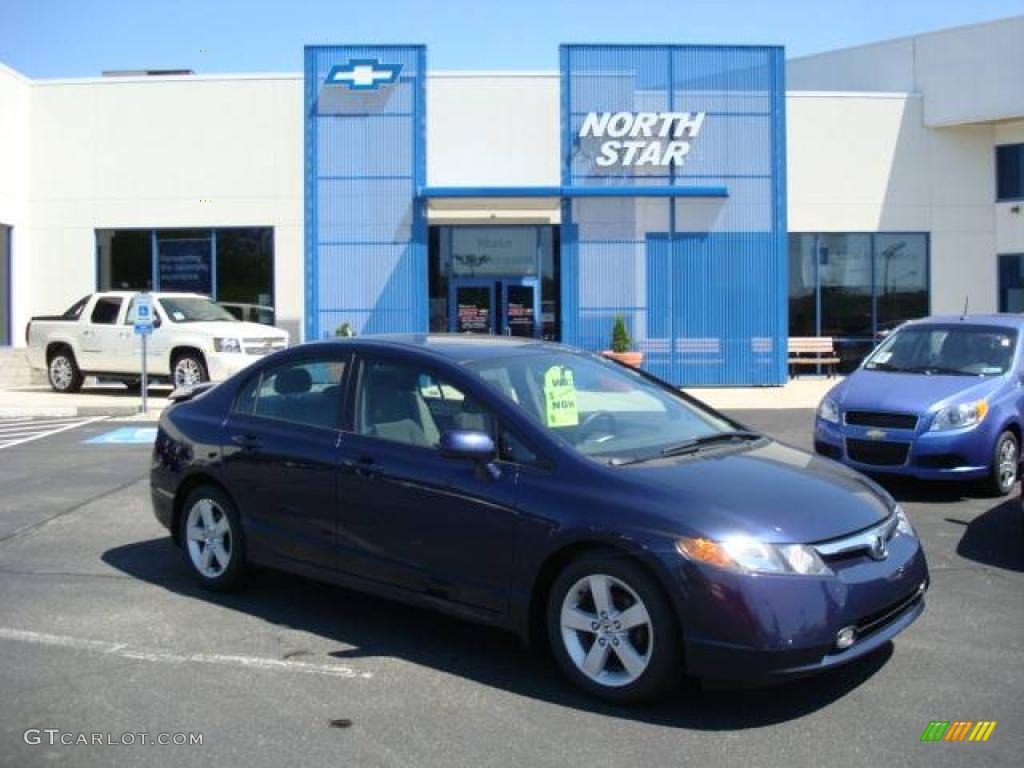 2006 Civic EX Sedan - Royal Blue Pearl / Gray photo #1