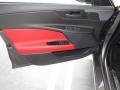 2018 Jaguar XE Ebony/Pimento Interior Door Panel Photo