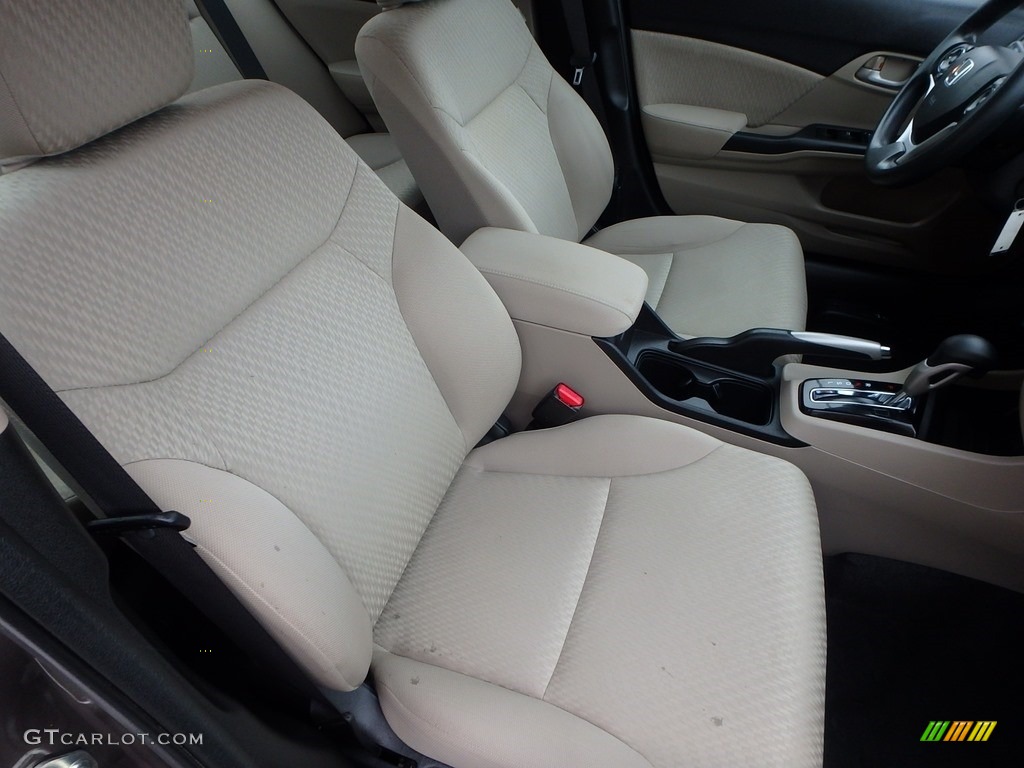 2015 Civic LX Sedan - Urban Titanium Metallic / Beige photo #10