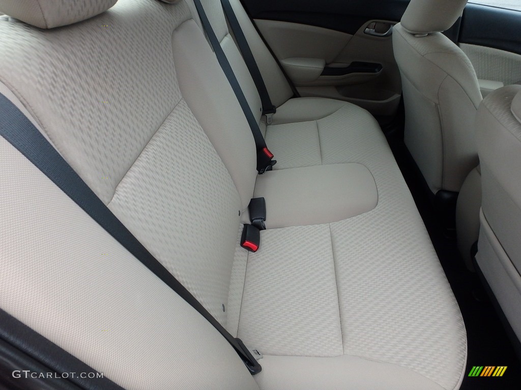 2015 Civic LX Sedan - Urban Titanium Metallic / Beige photo #13
