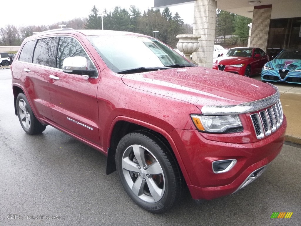 2014 Grand Cherokee Overland 4x4 - Deep Cherry Red Crystal Pearl / Overland Nepal Jeep Brown Light Frost photo #3
