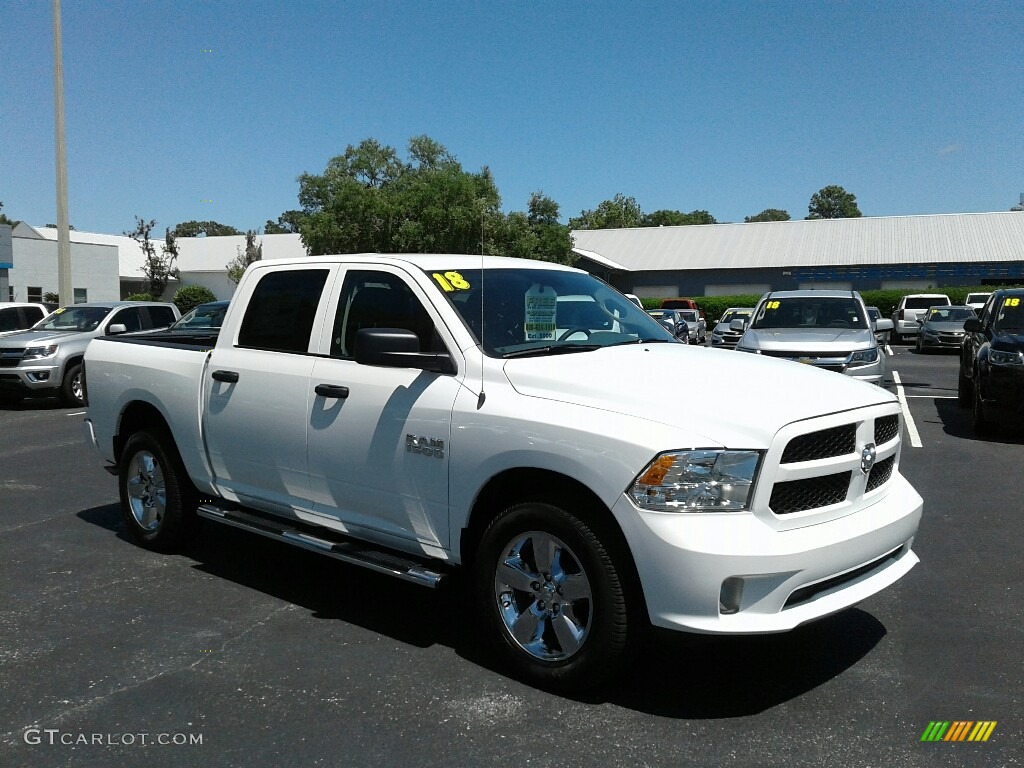 2018 1500 Express Crew Cab 4x4 - Bright White / Black/Diesel Gray photo #7