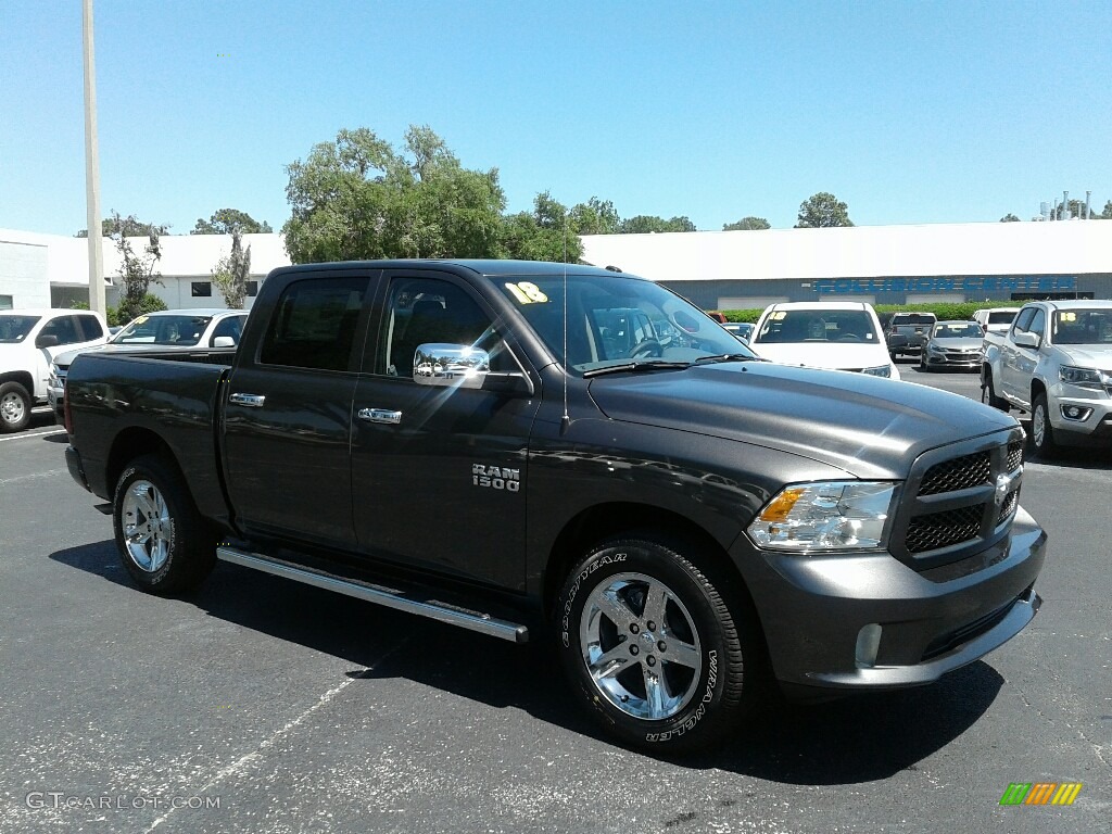 2018 1500 Express Crew Cab - Granite Crystal Metallic / Black/Diesel Gray photo #7
