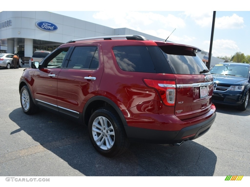 2013 Explorer XLT 4WD - Ruby Red Metallic / Medium Light Stone photo #4