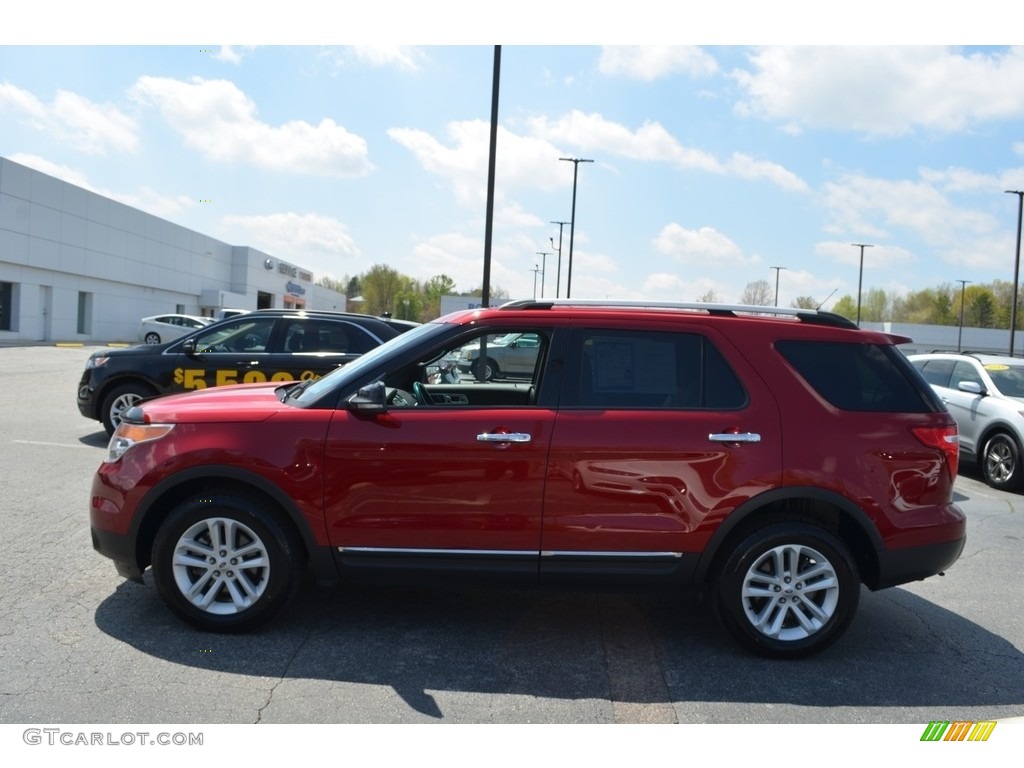 2013 Explorer XLT 4WD - Ruby Red Metallic / Medium Light Stone photo #5