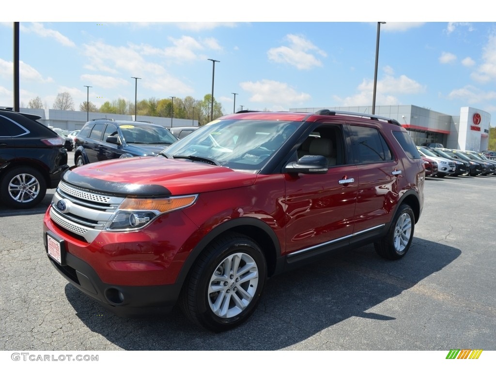 2013 Explorer XLT 4WD - Ruby Red Metallic / Medium Light Stone photo #6