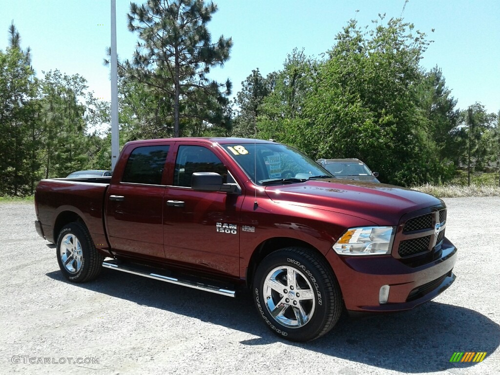 2018 1500 Express Crew Cab - Delmonico Red Pearl / Black/Diesel Gray photo #7