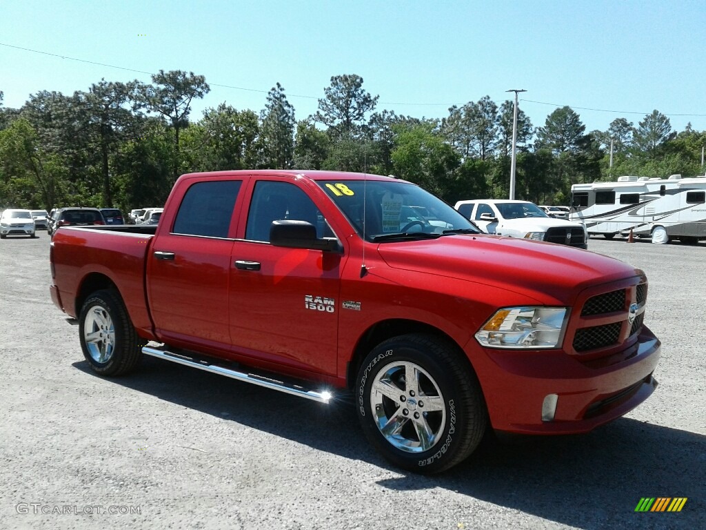 2018 1500 Express Crew Cab - Flame Red / Black/Diesel Gray photo #7