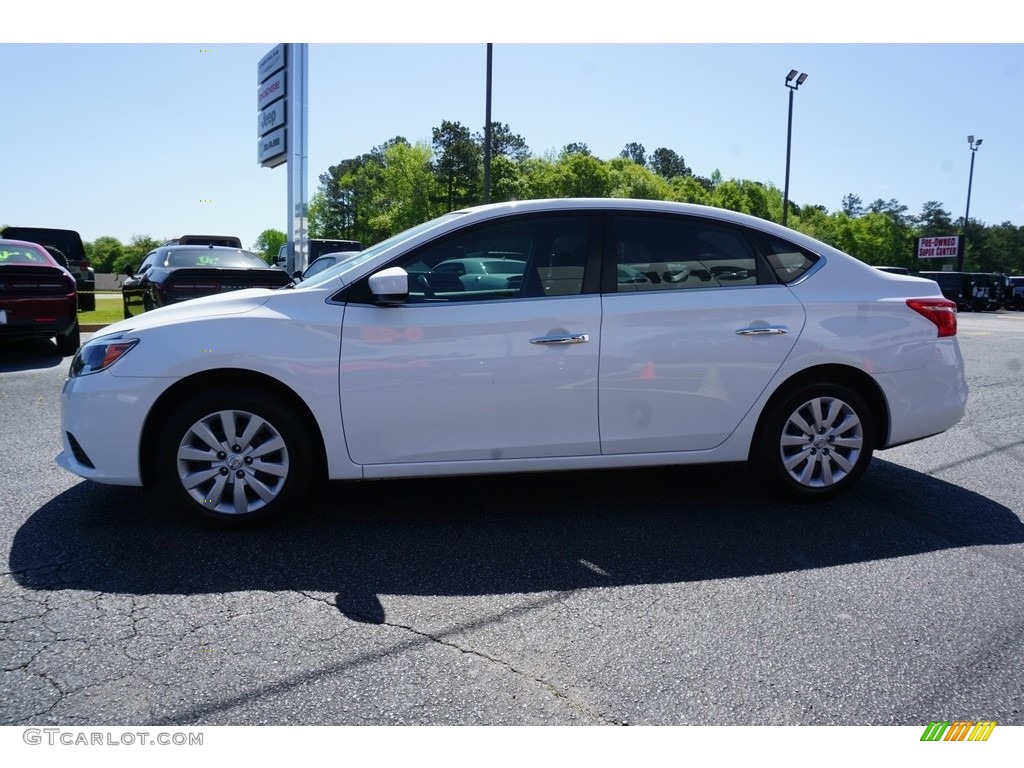 2017 Sentra SV - Fresh Powder White / Charcoal photo #4