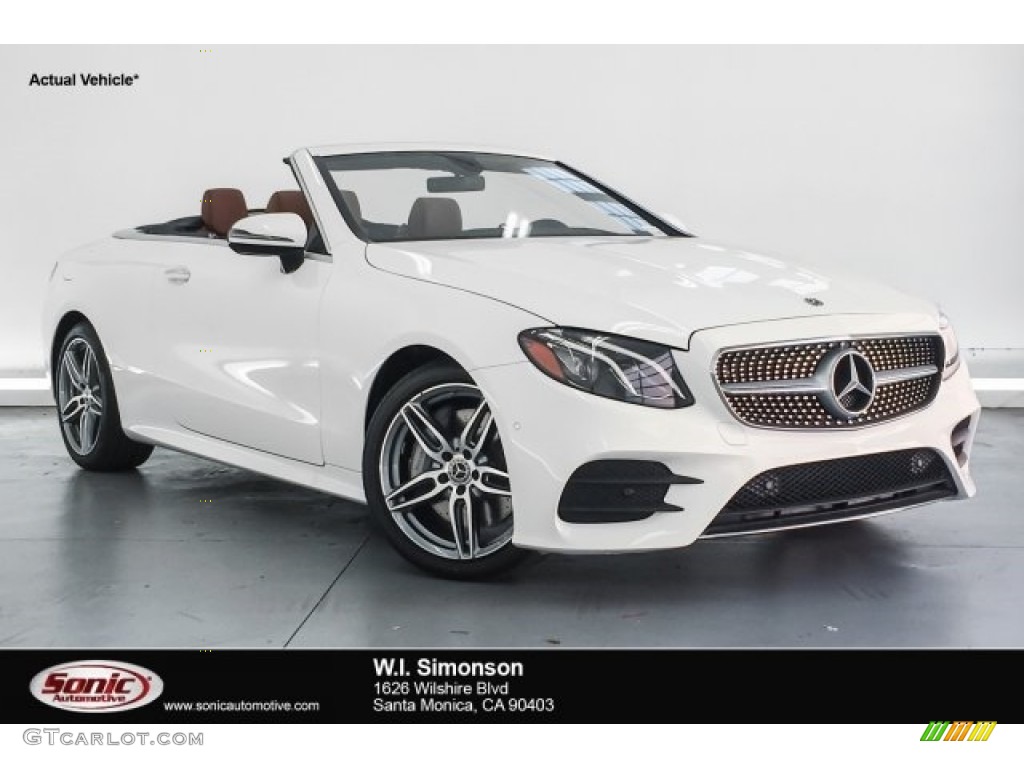 2018 E 400 Convertible - Polar White / Saddle Brown/Black photo #1