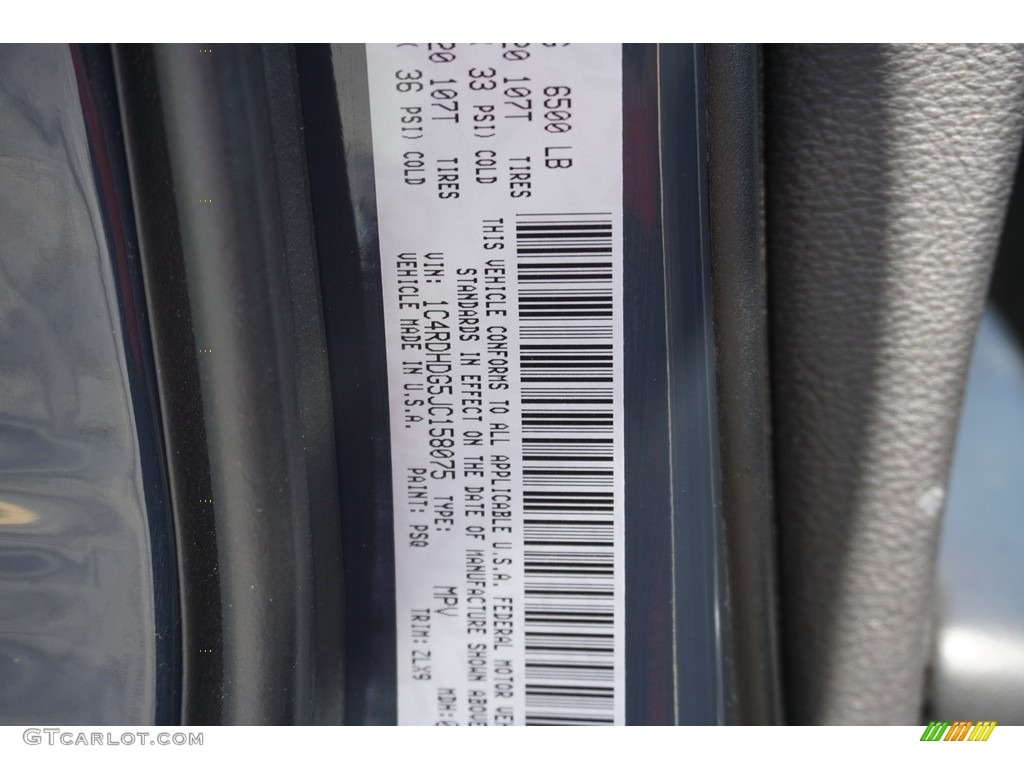 2018 Durango GT - Bruiser Gray / Black photo #22