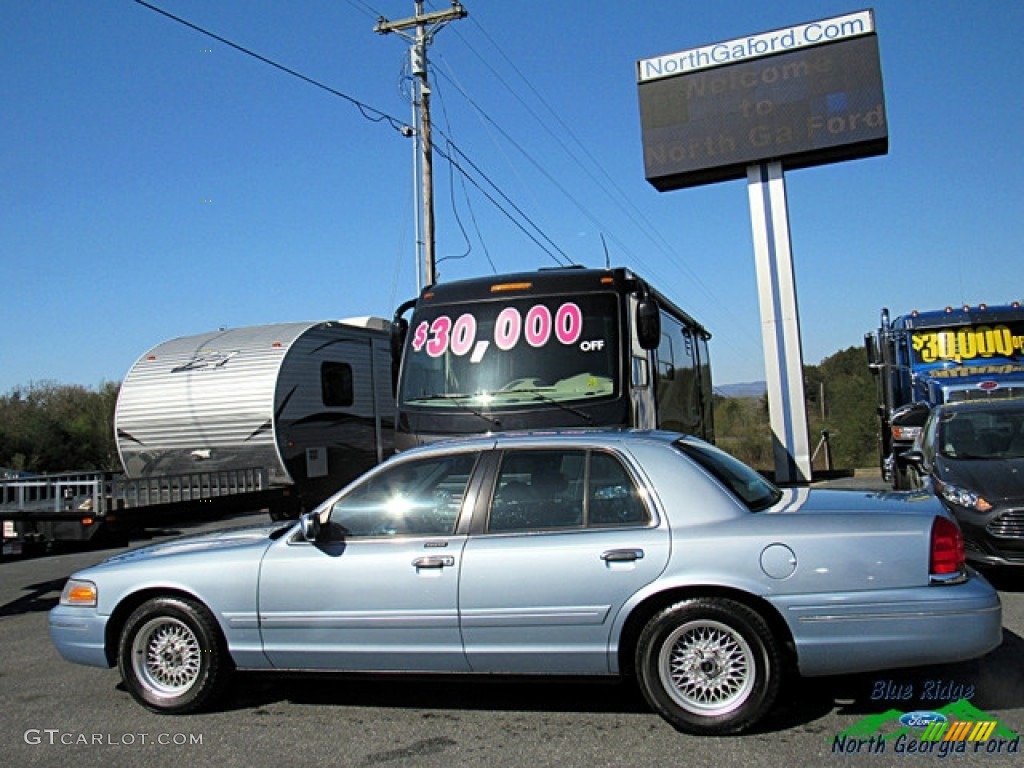 1999 Crown Victoria LX - Light Blue Metallic / Dark Denim Blue photo #2