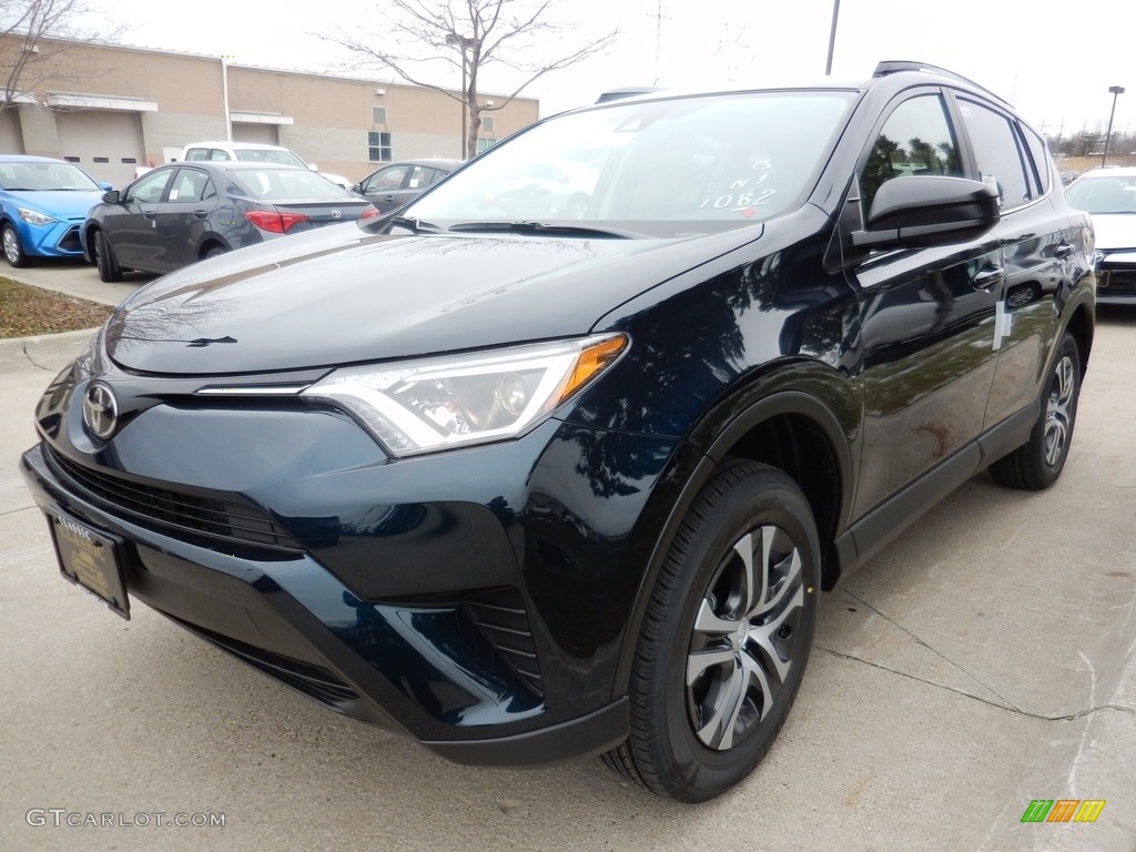 2018 RAV4 LE - Galactic Aqua Mica / Black photo #1