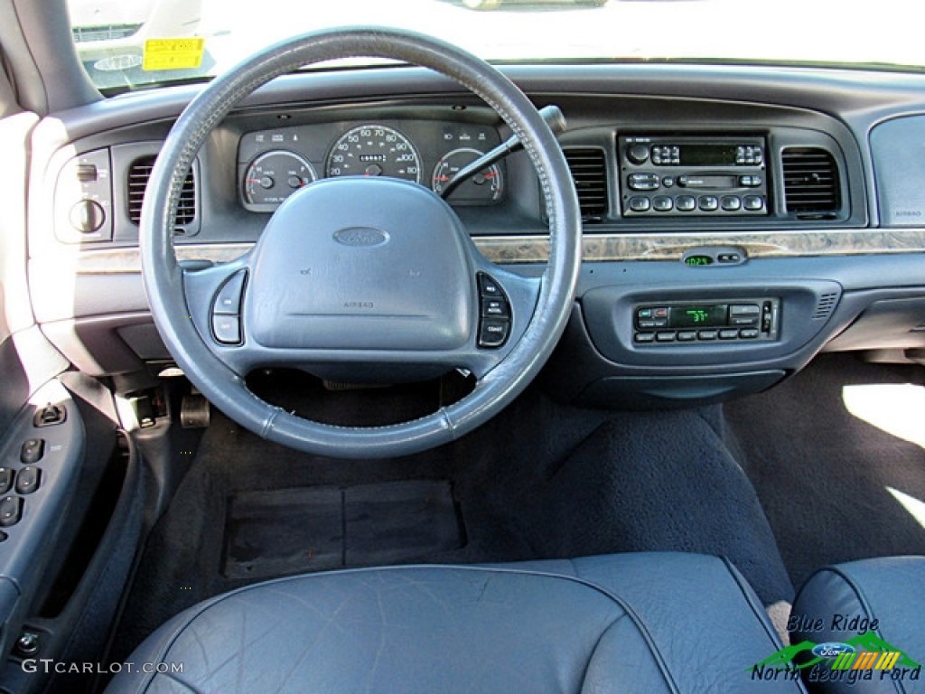 1999 Crown Victoria LX - Light Blue Metallic / Dark Denim Blue photo #14