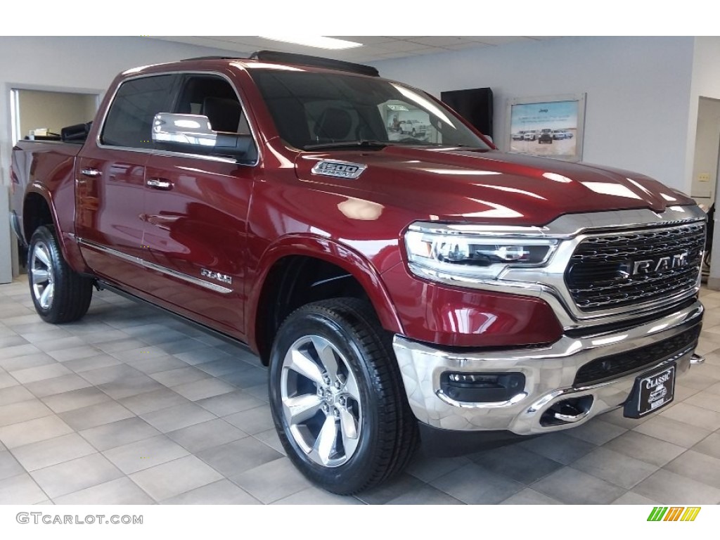 Delmonico Red Pearl 2019 Ram 1500 Limited Crew Cab 4x4 Exterior Photo #126697038