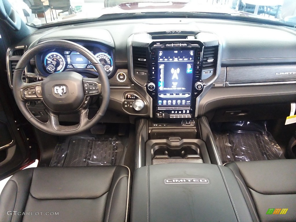 2019 Ram 1500 Limited Crew Cab 4x4 Black Dashboard Photo #126697212