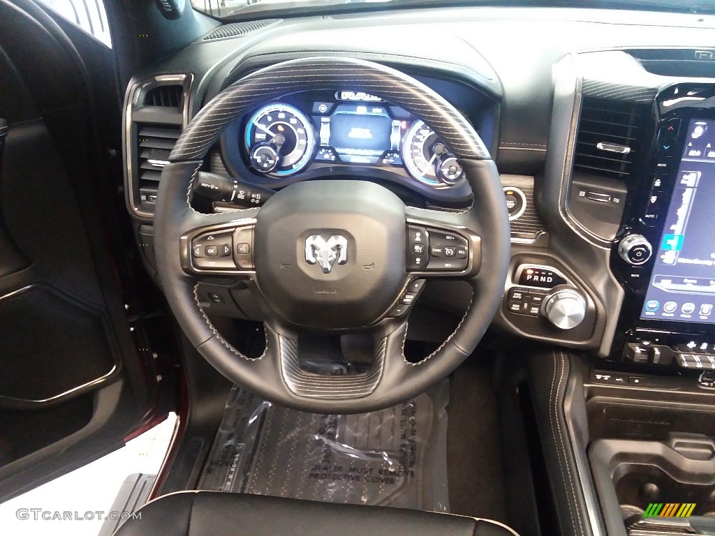 2019 Ram 1500 Limited Crew Cab 4x4 Black Steering Wheel Photo #126697239
