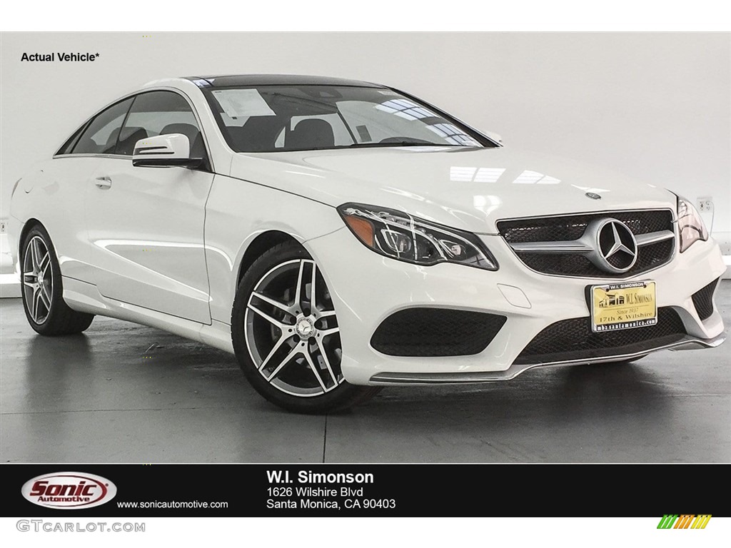 2017 E 400 Coupe - Polar White / Black photo #1