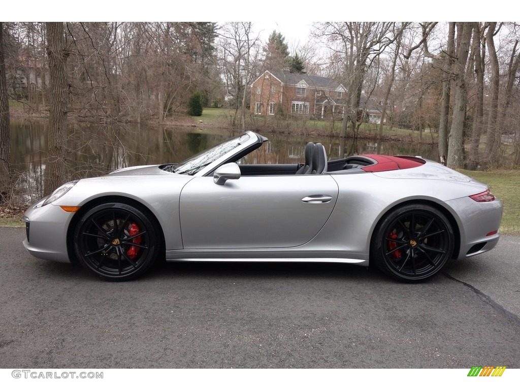 GT Silver Metallic 2017 Porsche 911 Carrera 4S Cabriolet Exterior Photo #126704288