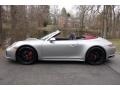 GT Silver Metallic 2017 Porsche 911 Carrera 4S Cabriolet Exterior