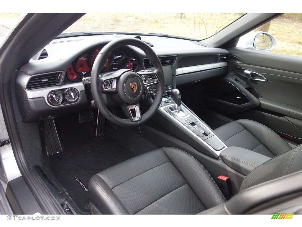 Black Interior 2017 Porsche 911 Carrera 4S Cabriolet Photo #126704583