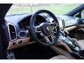 Black/Luxor Beige 2018 Porsche Cayenne Platinum Edition Steering Wheel