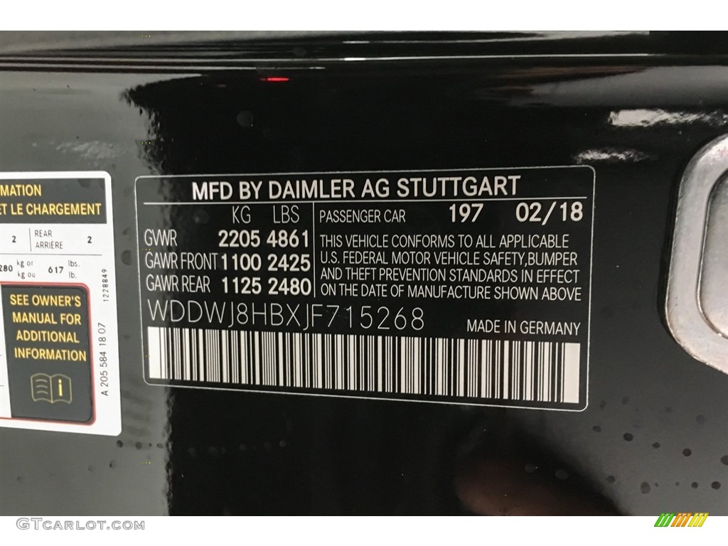 2018 C Color Code 197 for Obsidian Black Metallic Photo #126707477