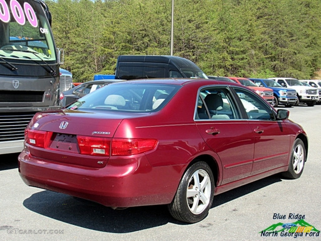 2005 Accord EX Sedan - Redondo Red Pearl / Gray photo #5