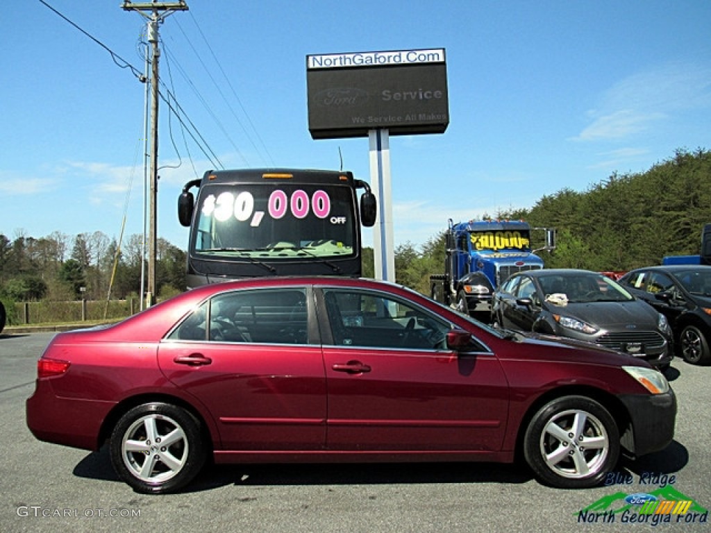 2005 Accord EX Sedan - Redondo Red Pearl / Gray photo #6
