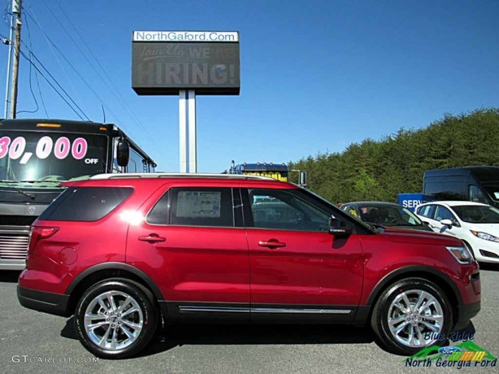 2018 Explorer XLT - Ruby Red / Medium Stone photo #6