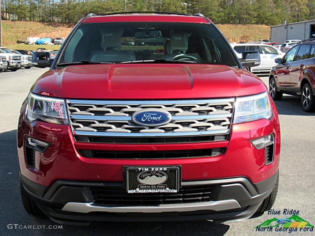 2018 Explorer XLT - Ruby Red / Medium Stone photo #8