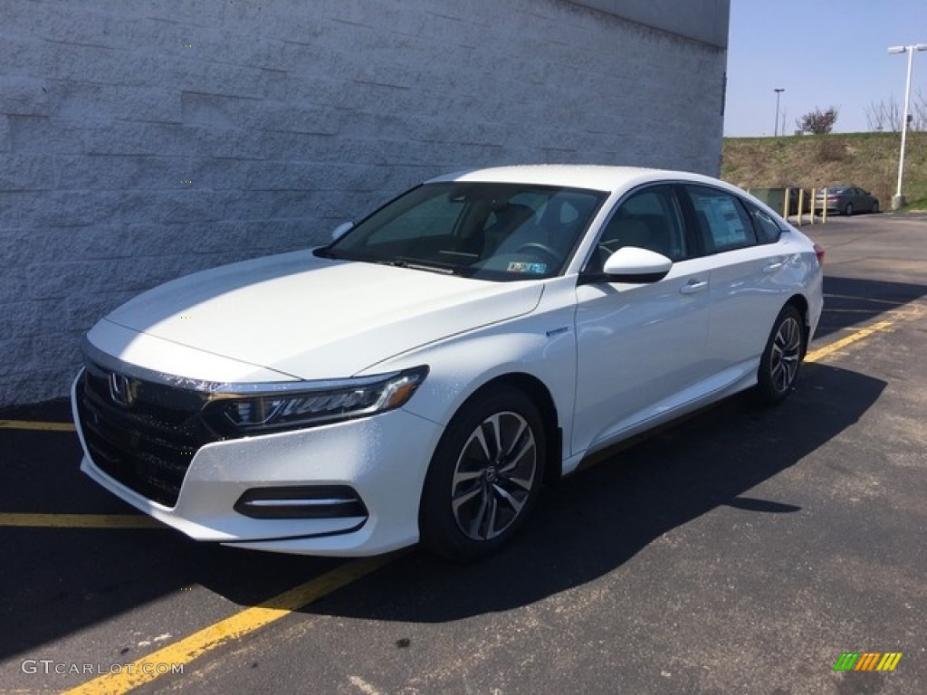 White Orchid Pearl 2018 Honda Accord Hybrid Sedan Exterior Photo #126713291