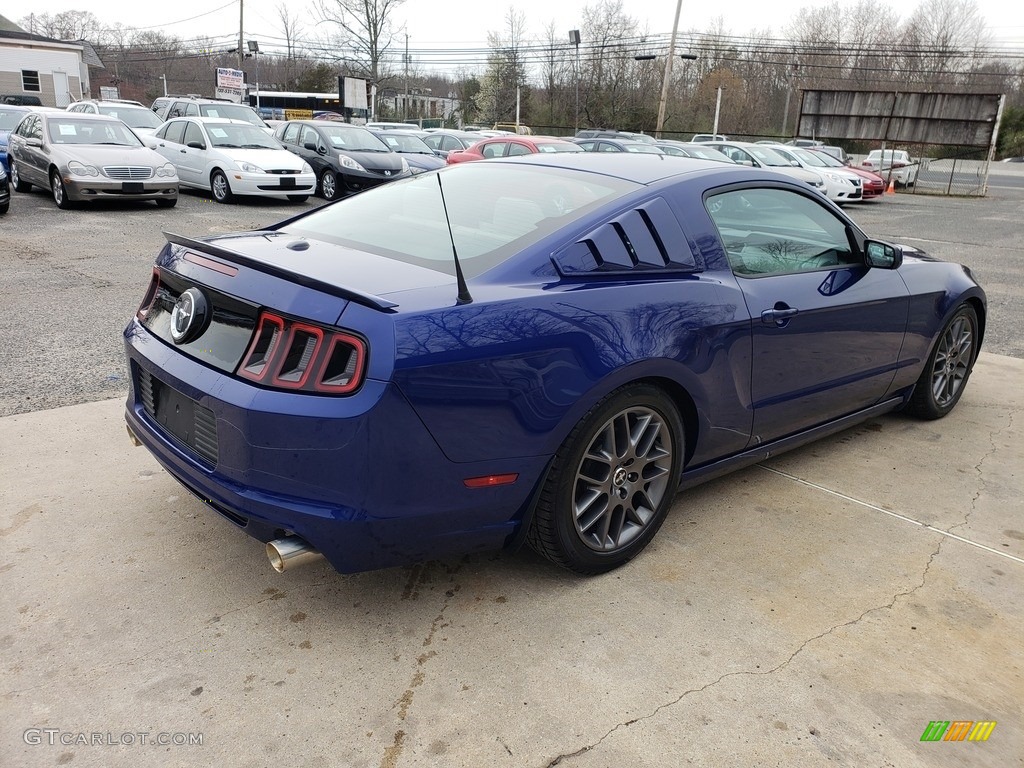 2013 Mustang V6 Premium Coupe - Deep Impact Blue Metallic / Stone photo #5