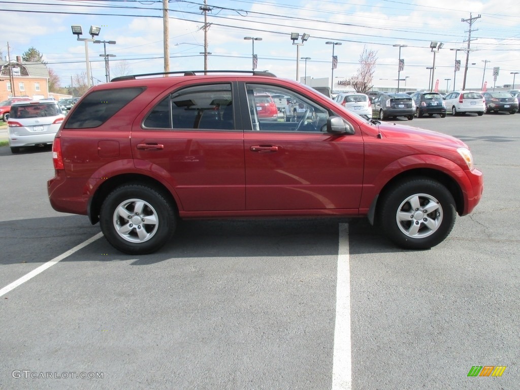 2008 Sorento LX 4x4 - Spicy Red / Gray photo #5