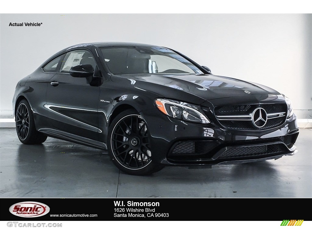 2018 C 63 AMG Coupe - Obsidian Black Metallic / Black photo #1