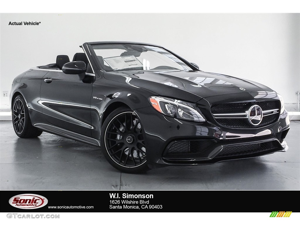 2018 C 63 AMG Cabriolet - Obsidian Black Metallic / Black photo #1