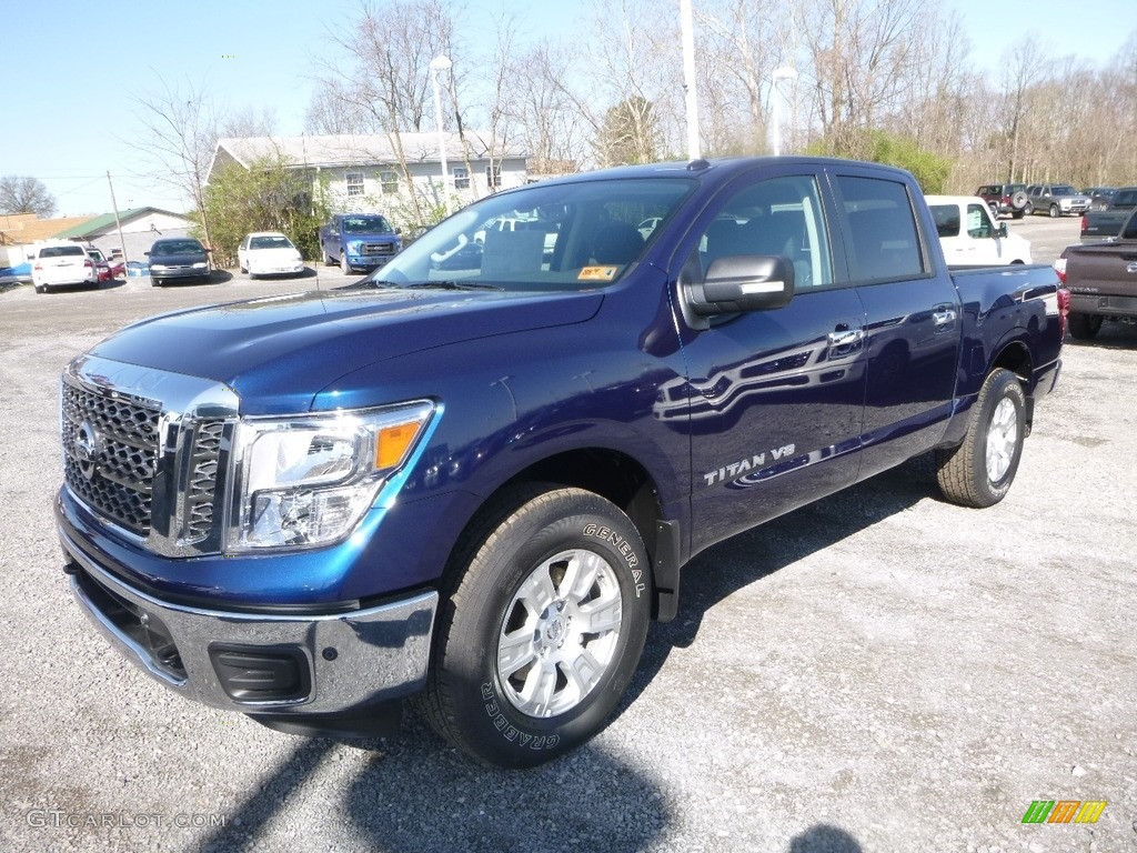 Deep Blue Pearl 2018 Nissan Titan SV Crew Cab 4x4 Exterior Photo #126722475