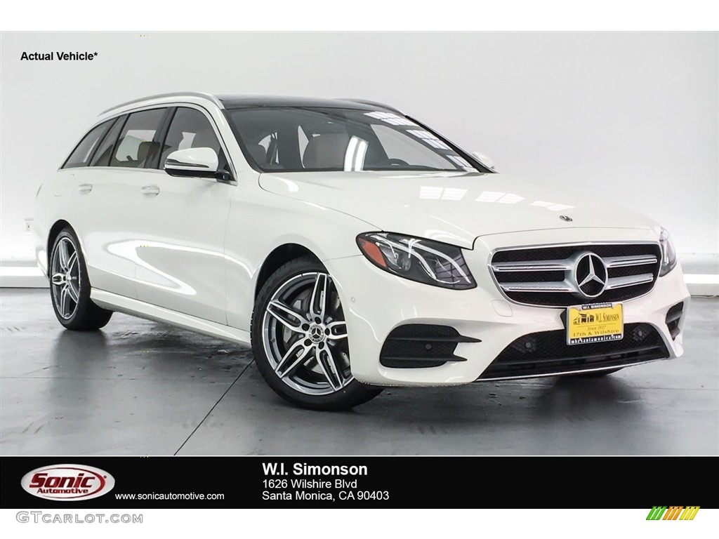 2018 E 400 4Matic Wagon - designo Diamond White Metallic / Macchiato Beige/Black photo #1