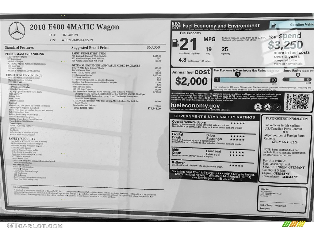 2018 E 400 4Matic Wagon - designo Diamond White Metallic / Macchiato Beige/Black photo #10